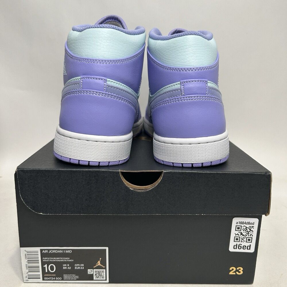 Nike Air Jordan 1 Retro Mid “Purple Pulse/Arctic Punch" 2024 - Picture 4 of 6